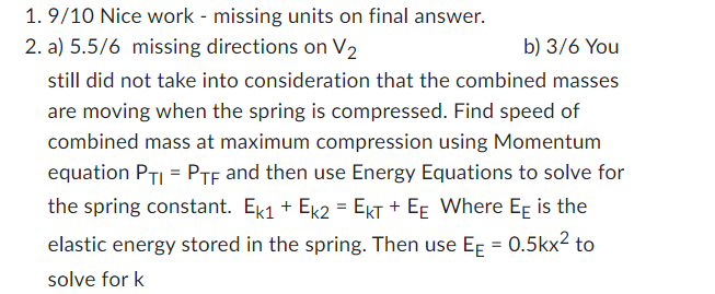 : \fMass of cart 1 {m1} = 1.2 kg Initial velocity of