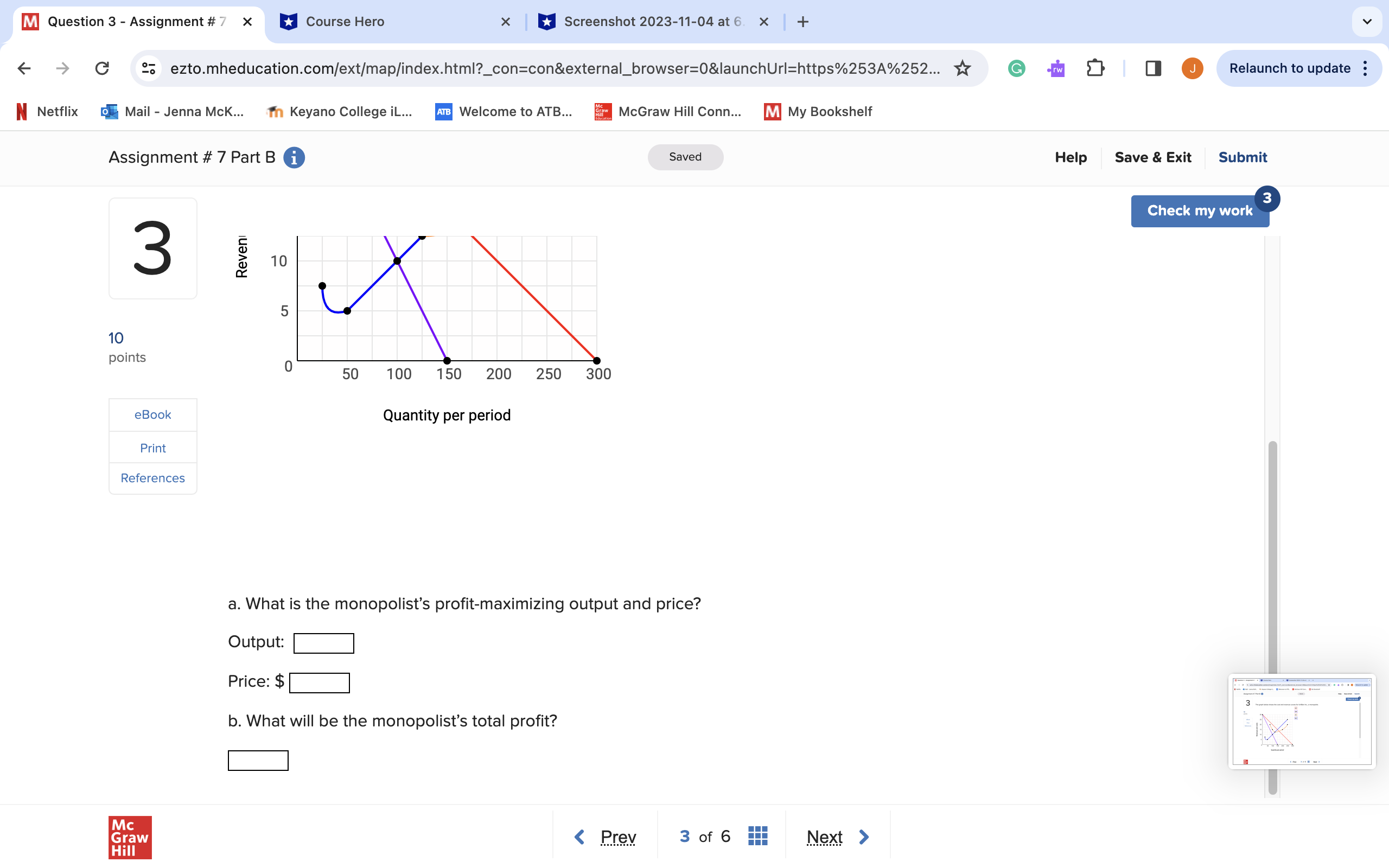 Screenshot 2023-11-04 at 6. X + G 9 ezto.mheducation.com/ext/map/index.html?_con=con&external_browser=0&launchUrl=https%253A%252... * Relaunch to