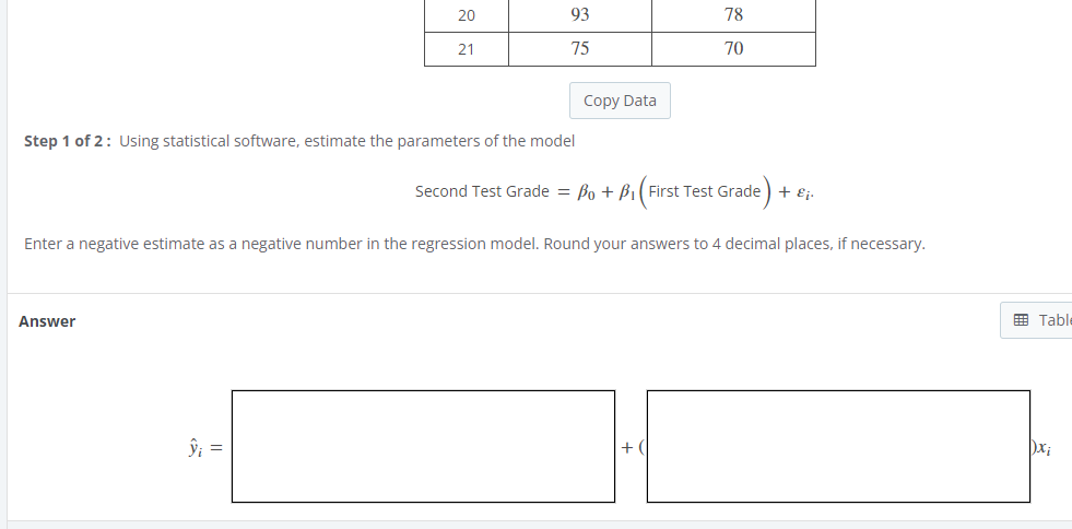 .,\\ A statistics professor would like to build a model relating student