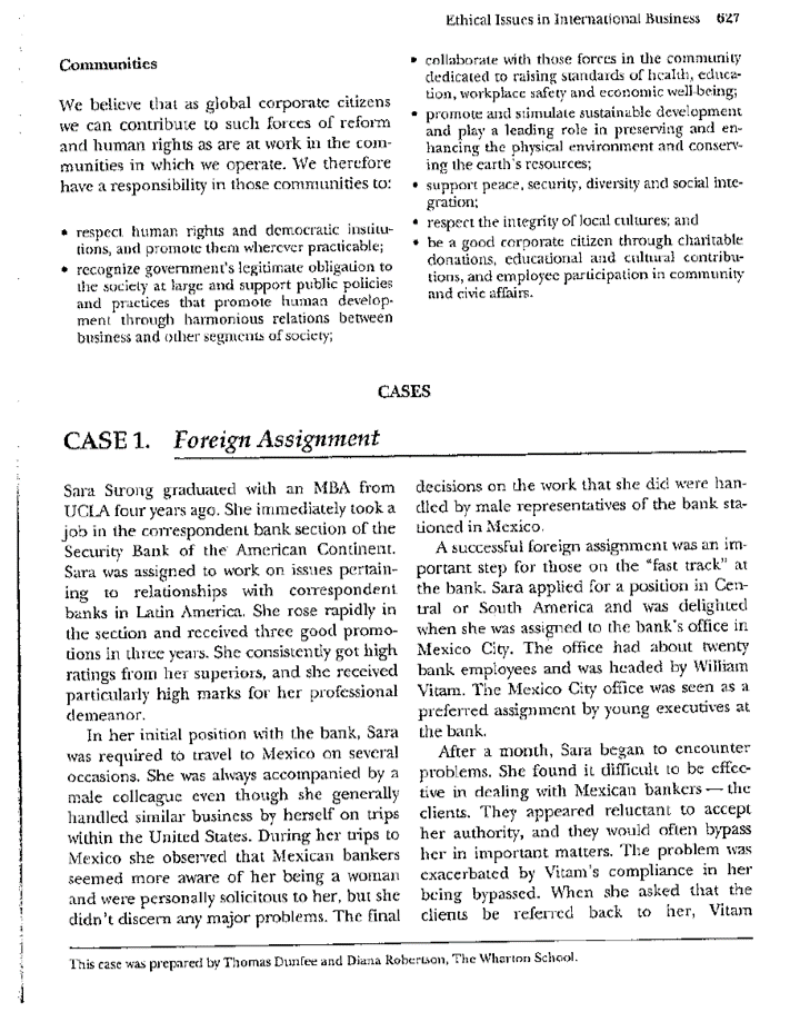 Case Dissection:Foreign Assignment,As the "lady banker", should you accept that it is