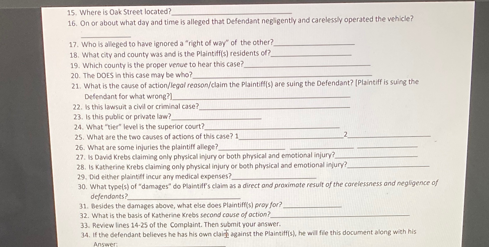 need help for business class it is based upon the KREBS v.