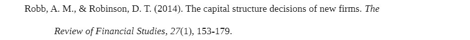Robb, A. M., & Robinson, D. T. (2014). The capital structure