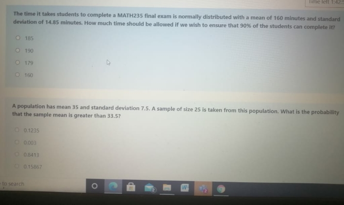 I hop the solution Time left 1:42 The time it takes students