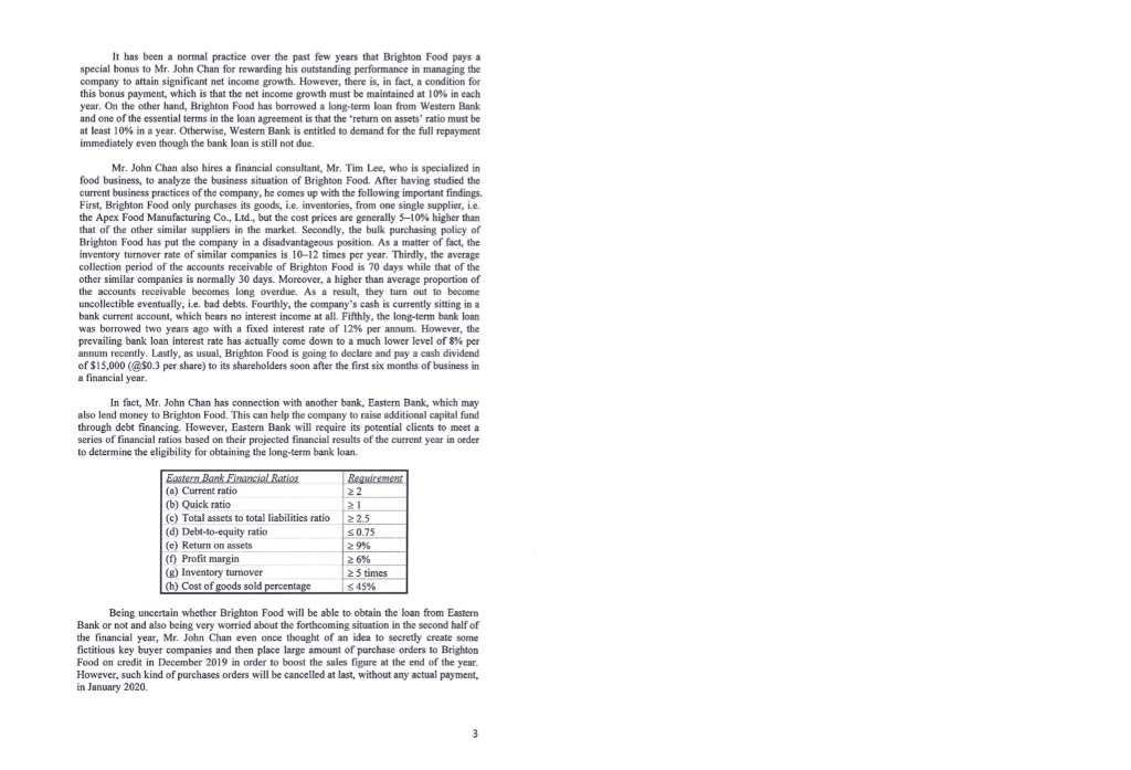 Food) is a privately owned limited company with several shareholders. It has