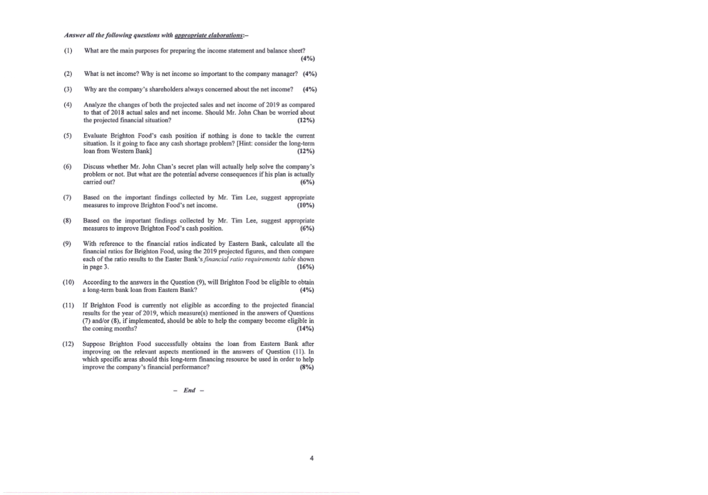 been in the food business for many years. Mr. John Chan is