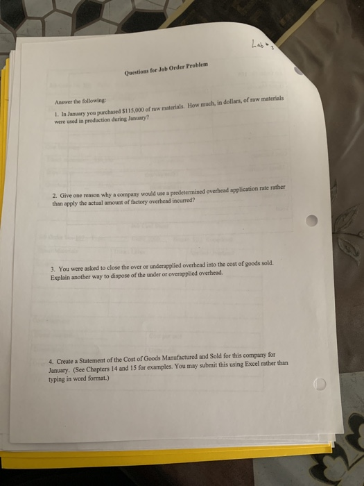 4 Goods In Process Inventory 5 Finished Goods Inventory Land 1 Office