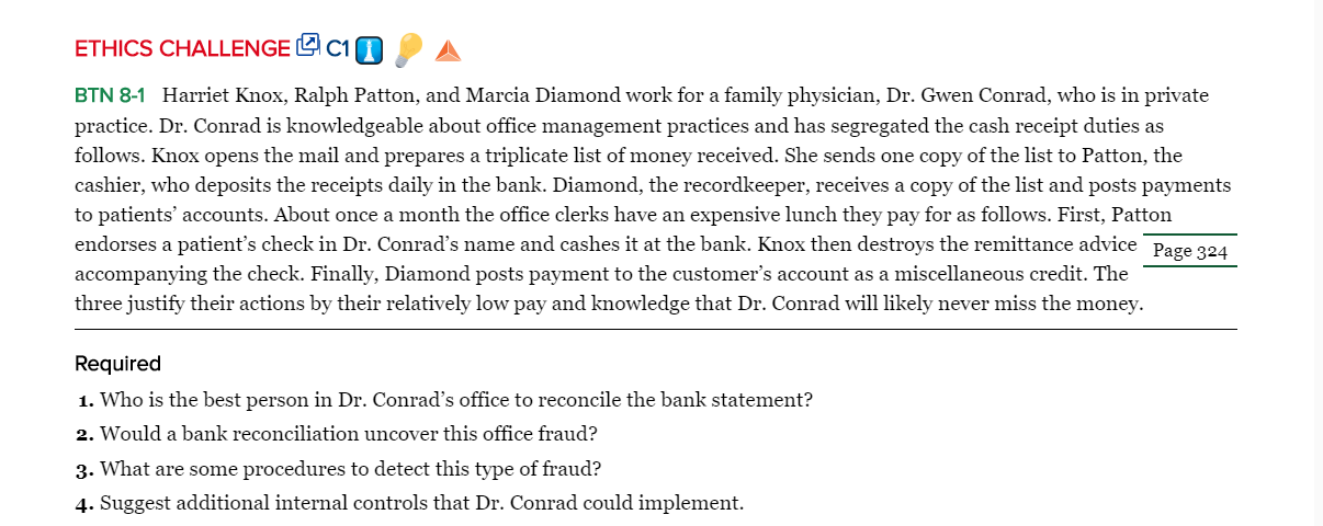 ETHICS CHALLENGE LC1 BTN 8-1 Harriet Knox, Ralph Patton, and Marcia