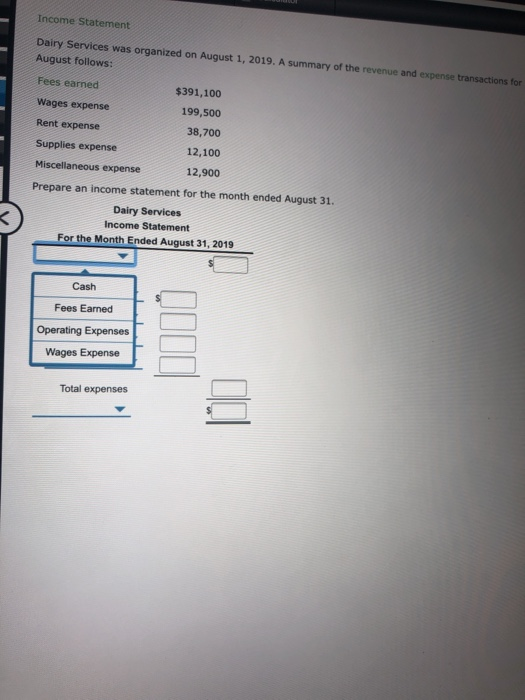 for each box. eBook Show Me How Calculator Income Statement Dairy Services