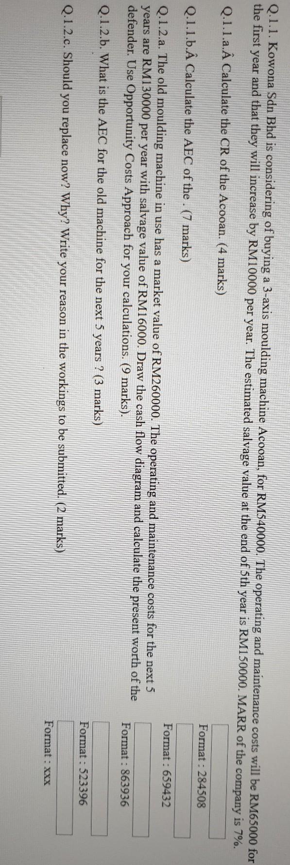  Please answer ASAP , show step by step working , answer