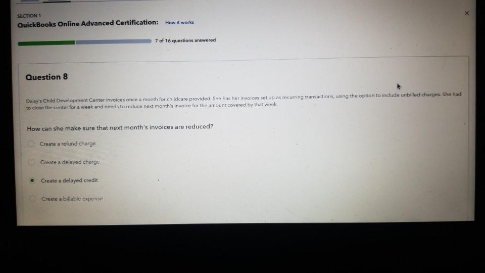 SECTION 1 QuickBooks Online Advanced Certification: How it works 7 of