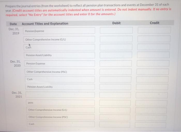 accounting for its defined benefit pension plan on January 1, 2019, with