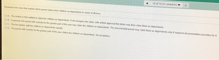  10 of 10 ( complete) Sumathewhat explain which parent aims the