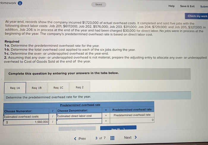 Problem 15-4A Overhead allocation and adjustment using a predetermined overhead rate LO