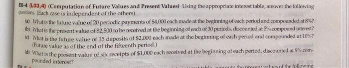  36-4 (L03,4) (Computation of Future Values and Present Values) Using the