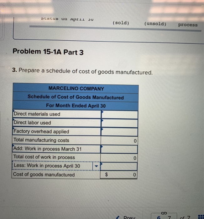 information Problem 15-1A Production costs computed and recorded; reports prepared LO P1,