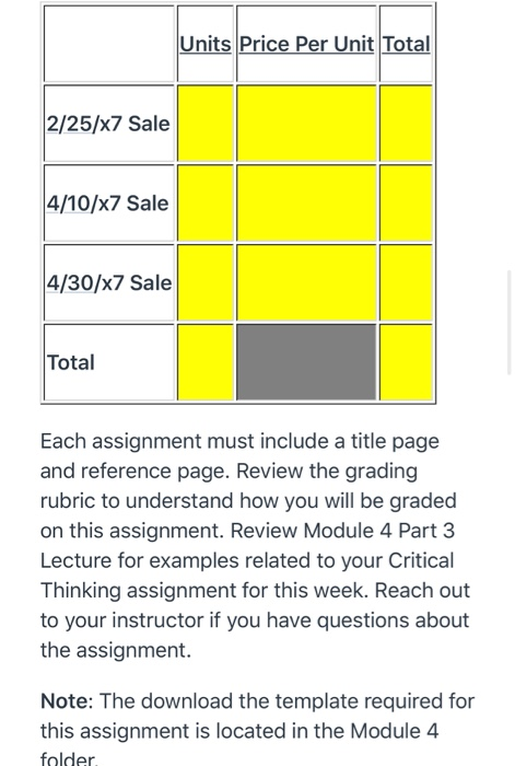 Per Units Unit 1/1/x7 Beginning Balance 100 $3.50 1/31/x7 Purchase 125 $4.00