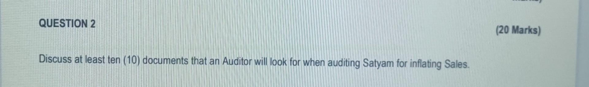 QUESTION 2 (20 Marks) Discuss at least ten (10) documents that