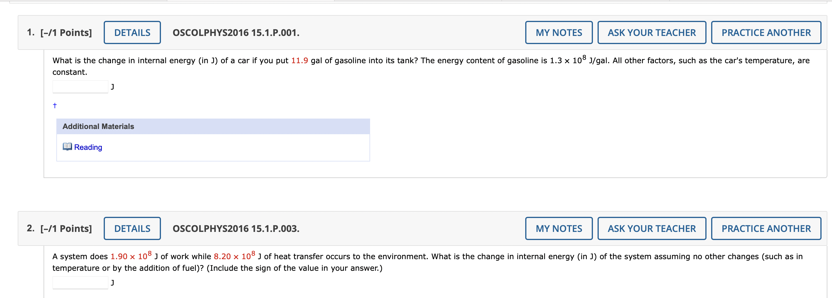  1. [-/1 Points] DETAILS OSCOLPHY52016 15.1.P.001. MY NOTES ASK YOUR TEACHER