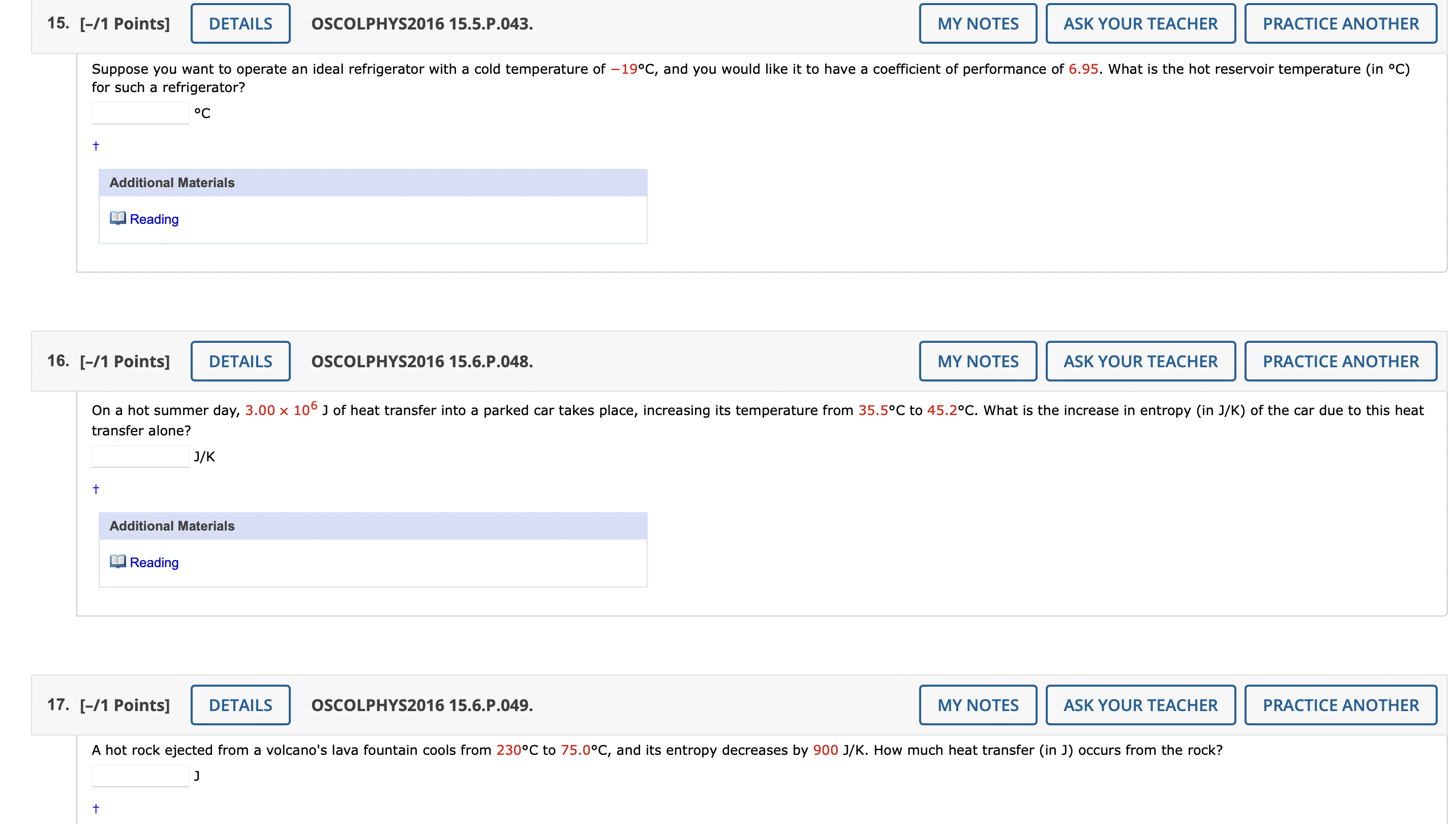 the change in internal energy (in J) of the system assuming no