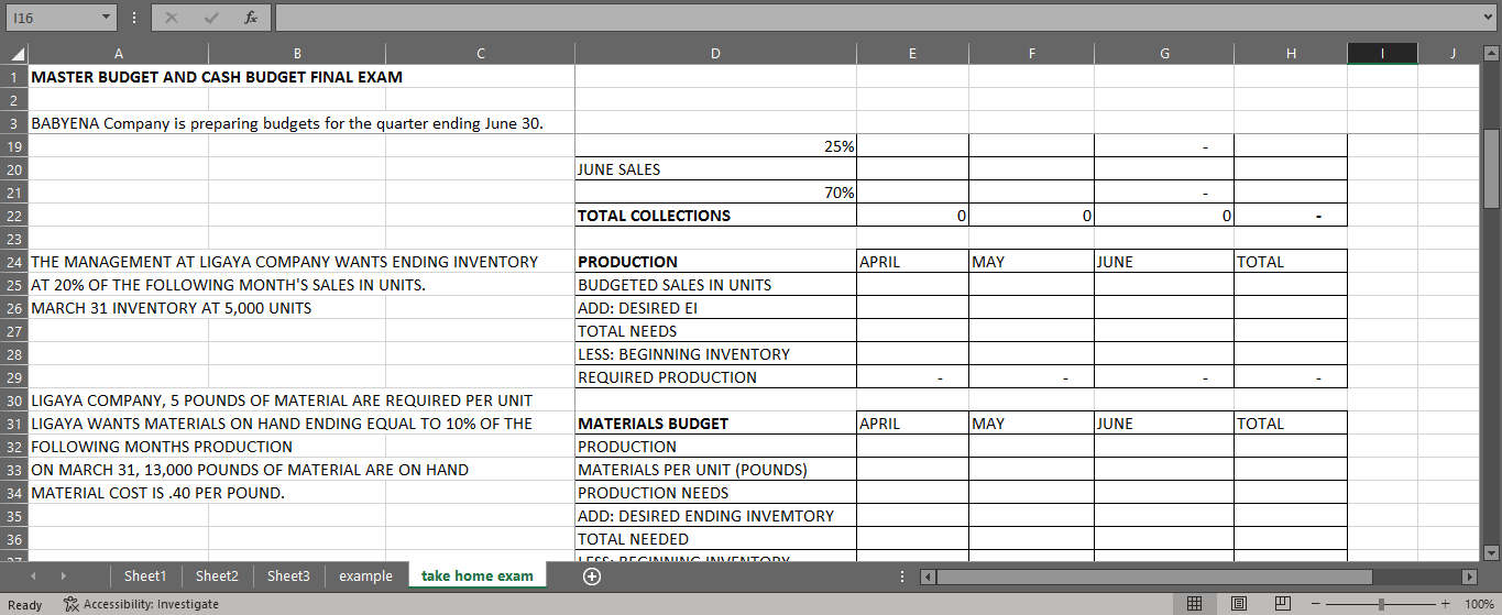 preparing budgets for the quarter ending June 30. 5 Budgeted sales APRIL