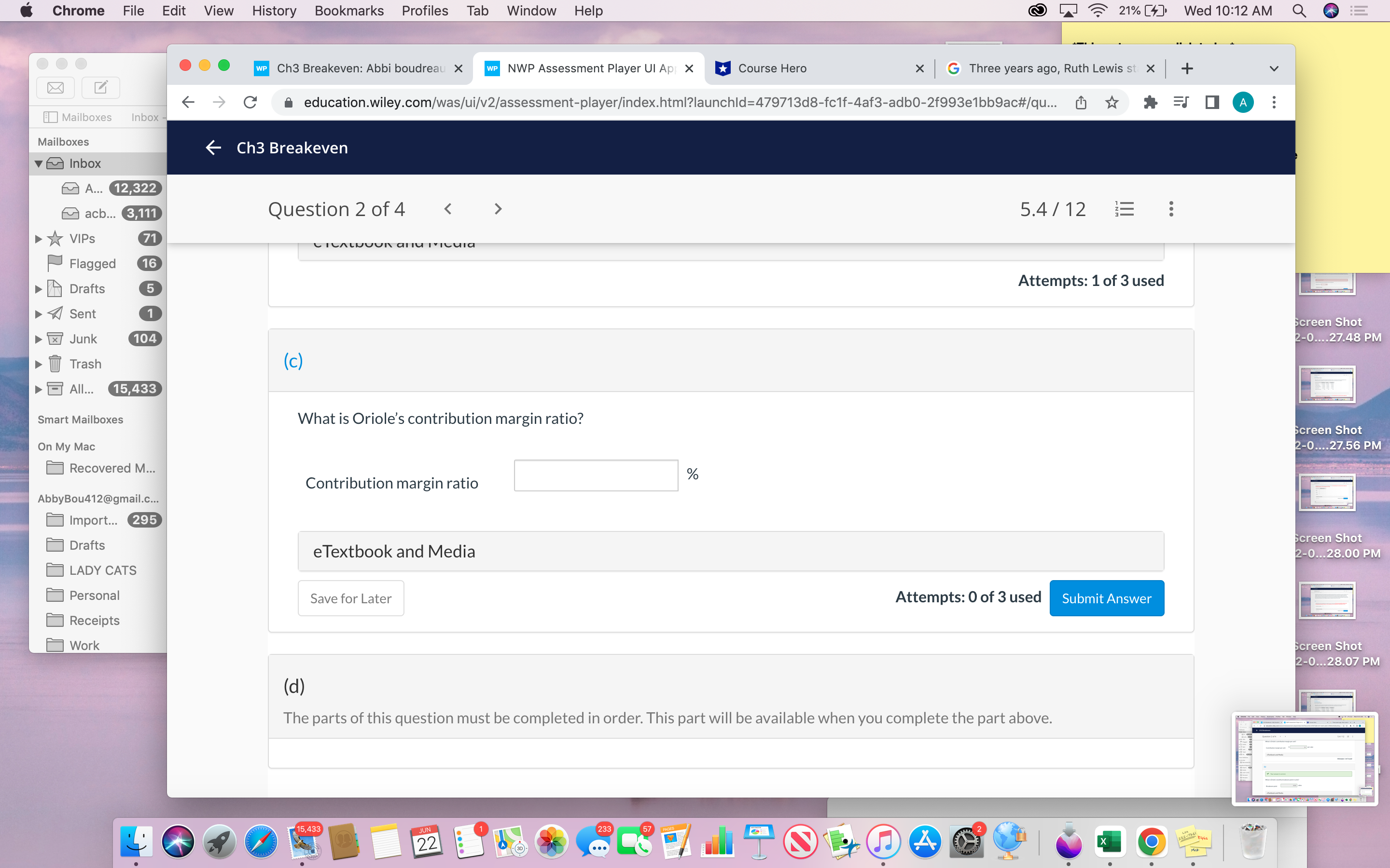 WP NWP Assessment Player UI Apj X Course Hero x G Three