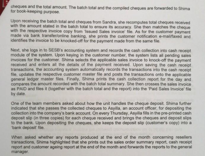 give risks exposure based on the internal control weaknesses mention in c.