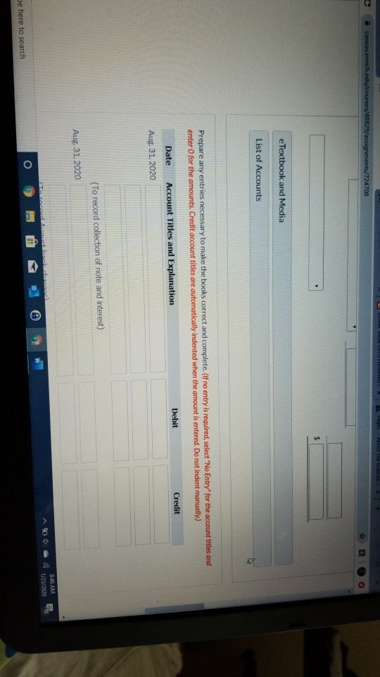 is summarized below. County National Bank Balance, August 1 Deposits during August