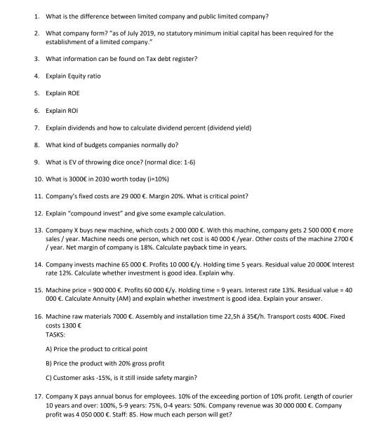 way 1. What is the difference between limited company and public limited