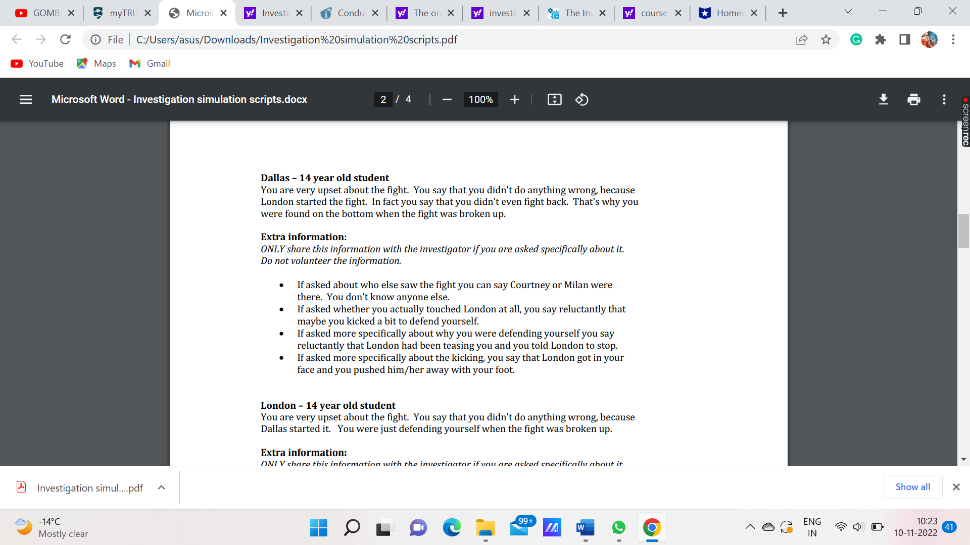 X Micros X y! Investi X (1) New X y! The on