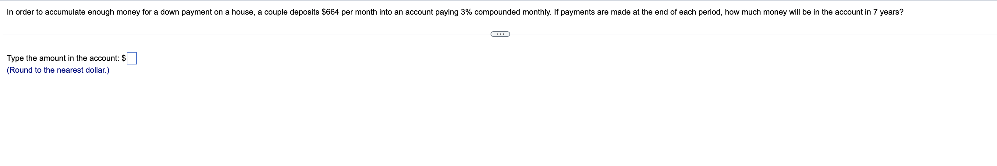 (Do not round until the nal answer. Then round to the nearest
