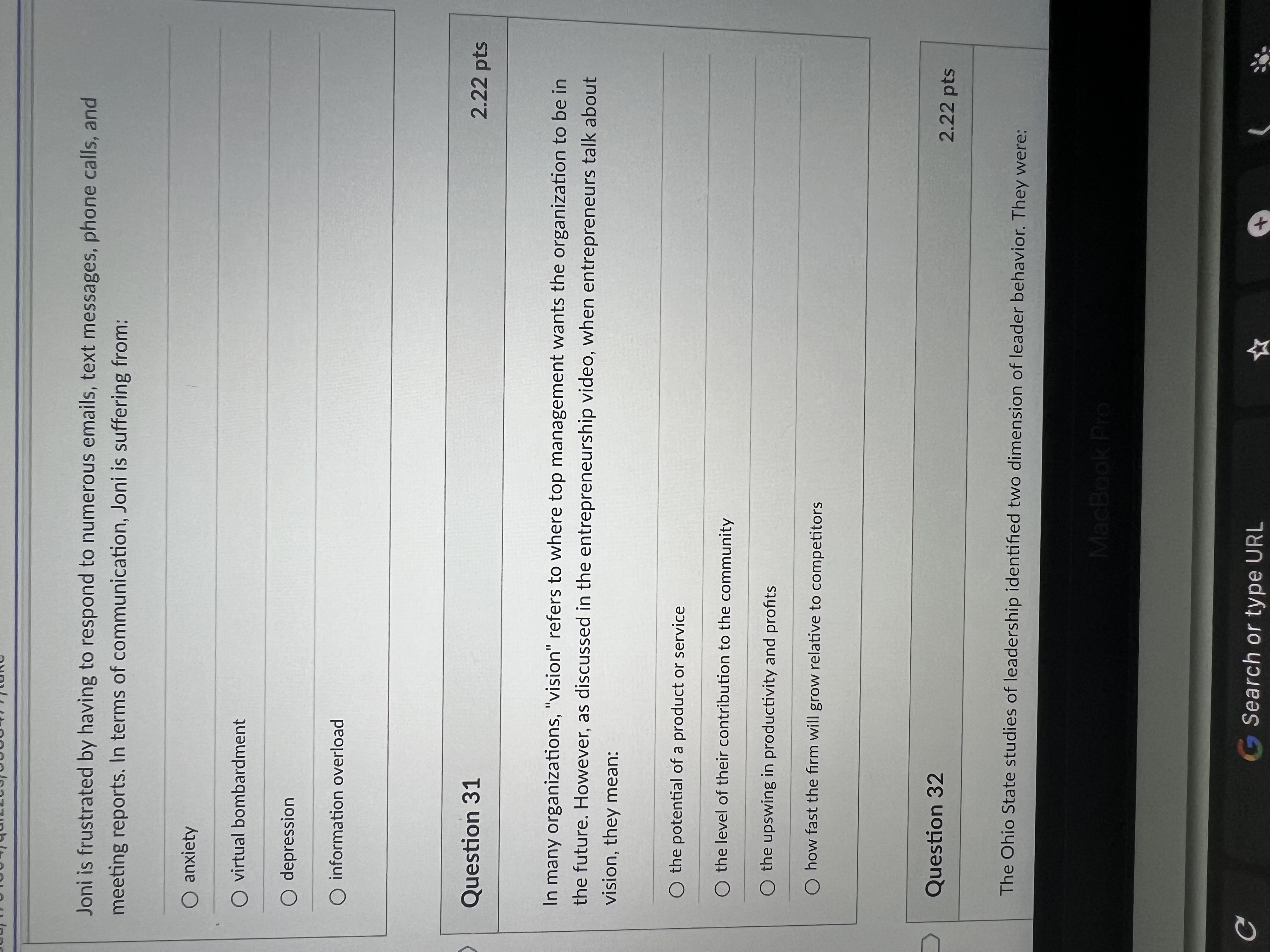 the following is the best measure? O Customer satisfaction as assessed through