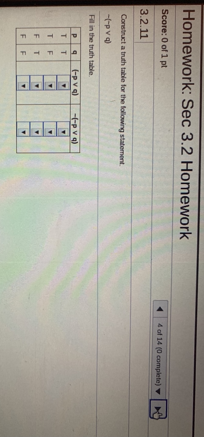 Score: 0 of 1 pt 3 of 14 (0 complete) 3.2.7 Construct