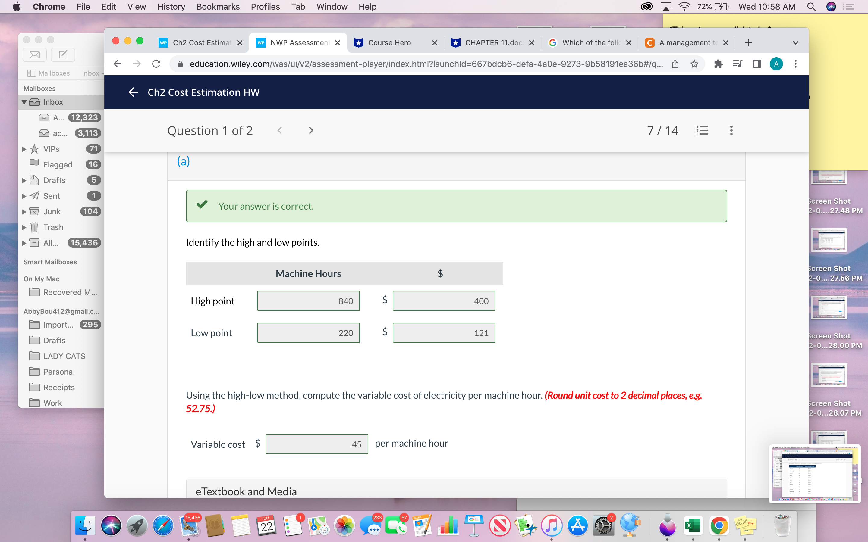 [ Wed 10:58 AM Q E .. WP Ch2 Cost Estimate NWP