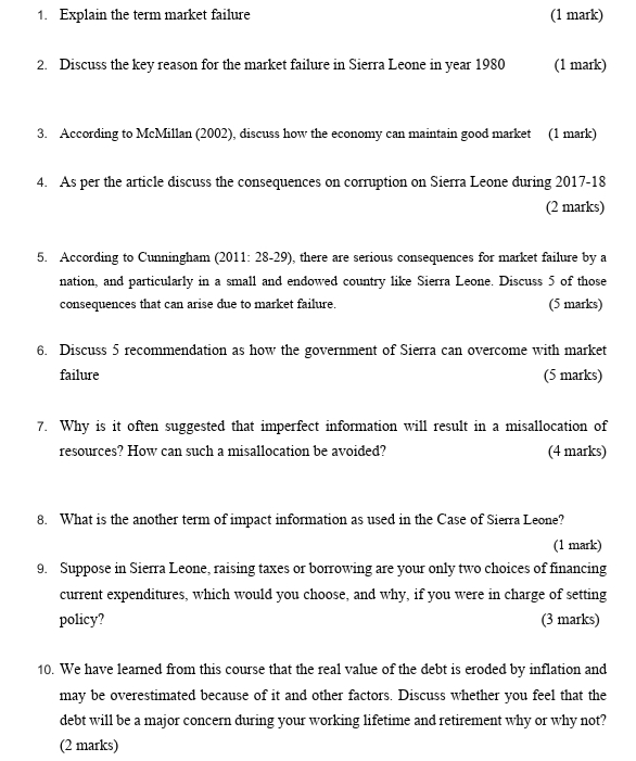 Source : https://mpra.ub.uni-muenchen.de/94577/1/MPRA_paper_94577.pdf 1. Explain the term market failure (1 mark) 2.