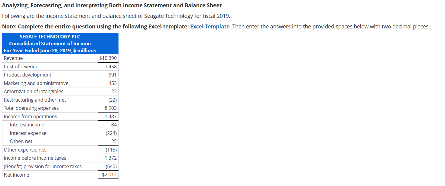  Analyzing, Forecasting, and Interpreting Both Income Statement and Balance Sheet Following