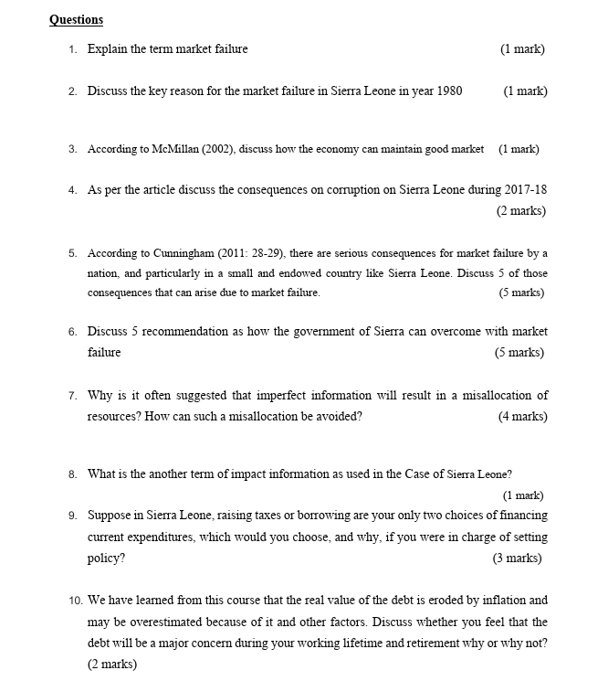 https://mpra.ub.unimuenchen.de/94577/1/MPRA_paper_94577.pdfNeed answers. Questions 1. Explain the term market failure (1 mark) 2.