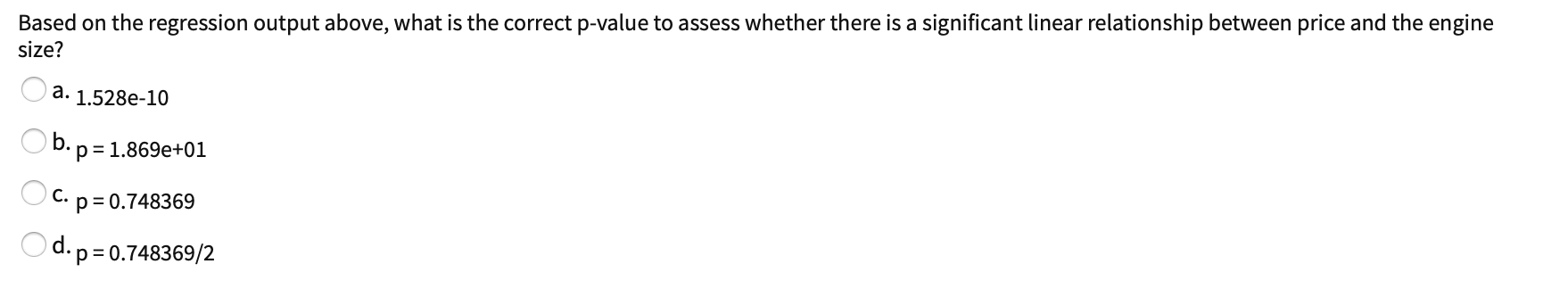 various features of the cars. The data that he has is as