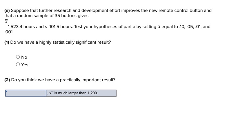 longer before becoming intermittent. A random sample of 35 of the new