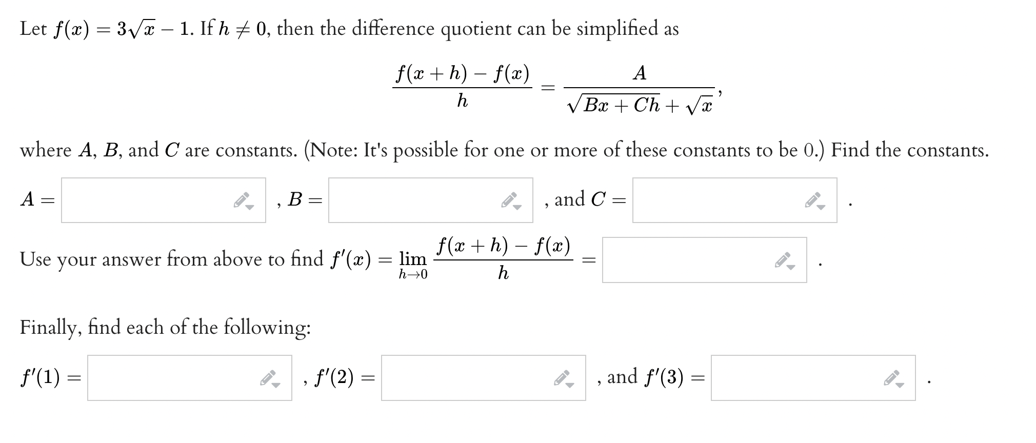 the difference quotient can be simplified as f (act h) - f(2)