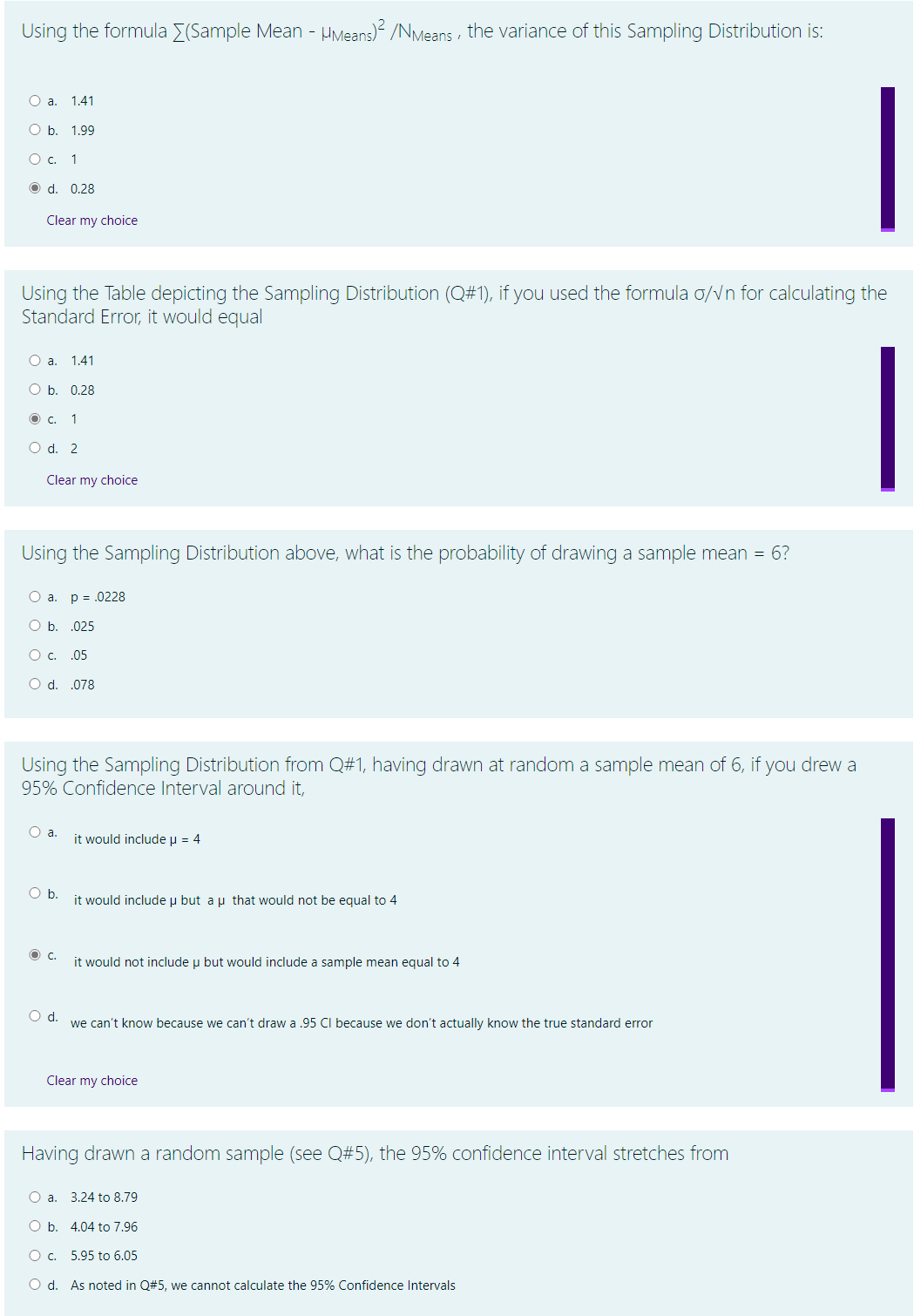 based on a sample of two scores. These were drawn from the