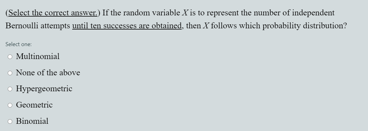 probability distribution of X , is a list of each possible outcome,