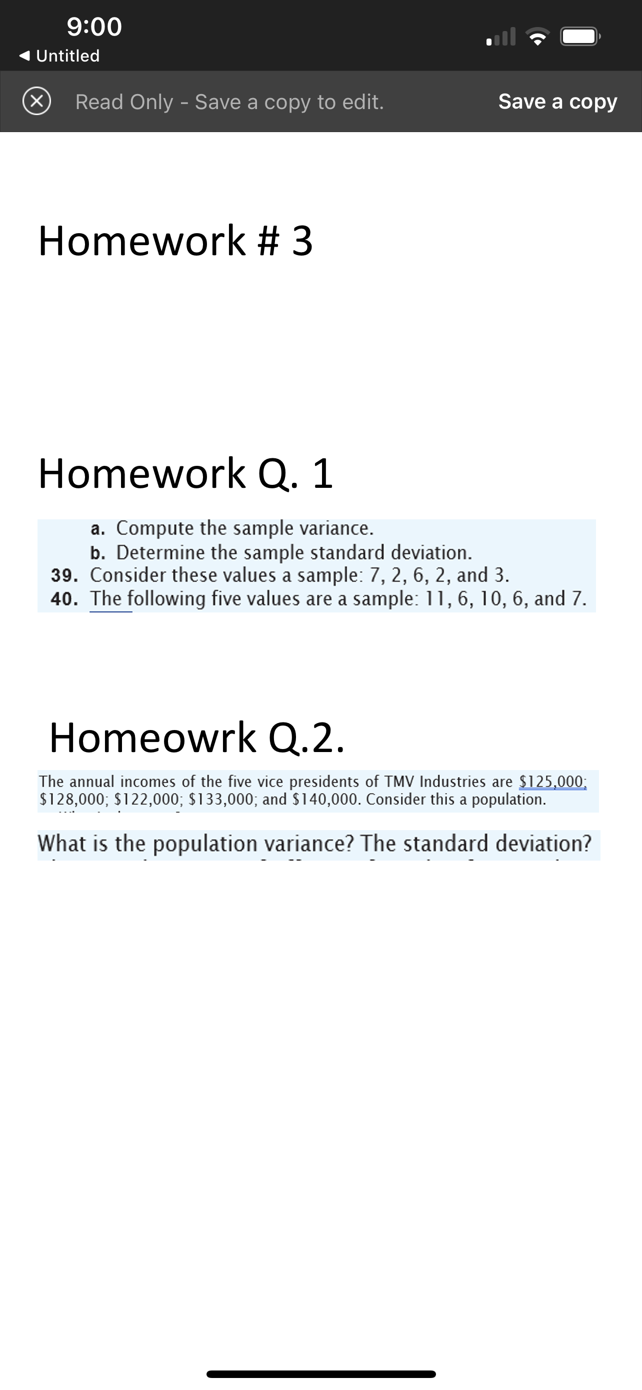  9:00 Untitled X Read Only - Save a copy to edit.