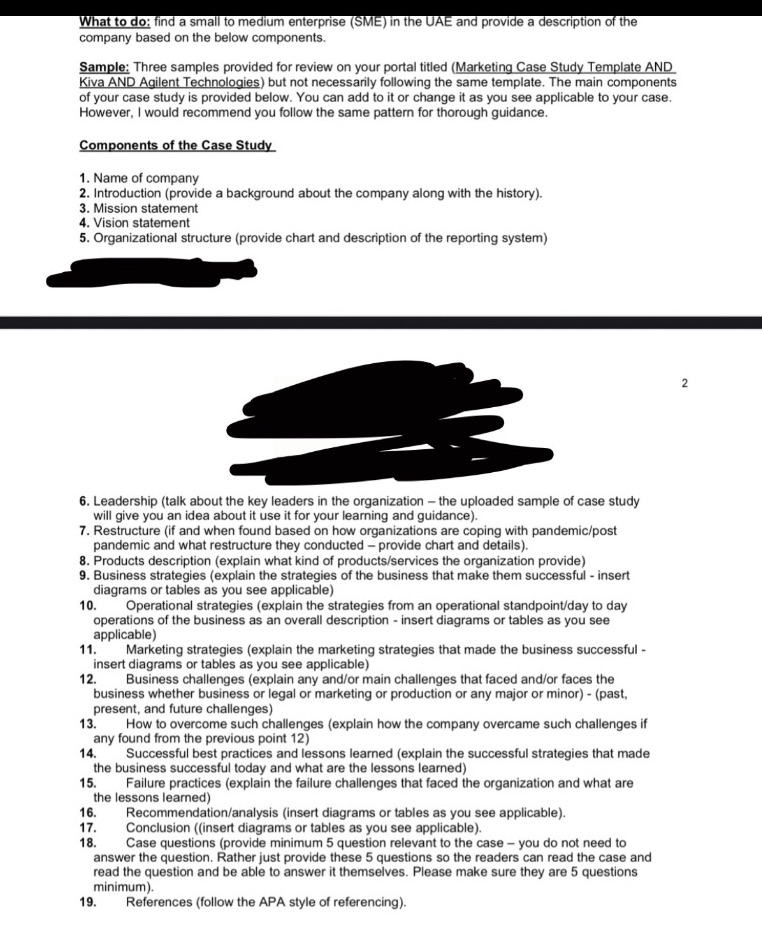 Please find a small or medium enterprise in the uae What to