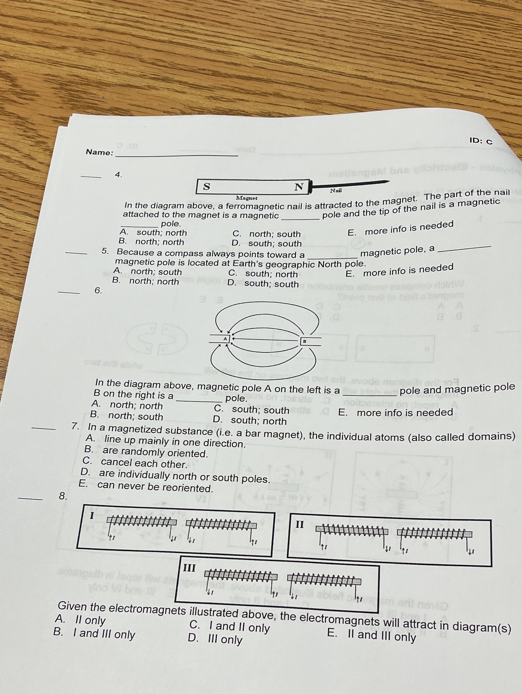  ID: C Name: nellongsM bas vilotusofa - ease 4. S N