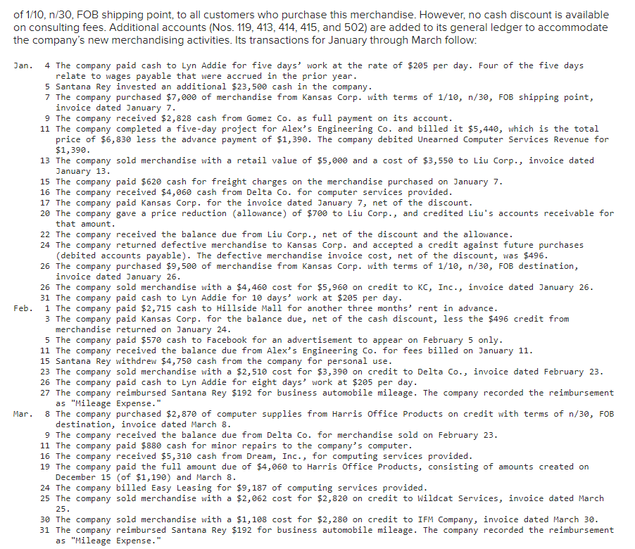 31 adjustments (a) through (g), and the adjusted trial balance. Do not