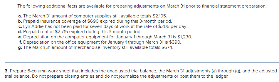 prepare closing entries and do not journalize the adjustments or post them