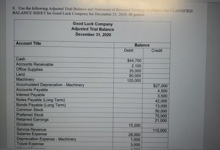snown below. Select the appropriate information and journalize the CLOSING ENTRIES in