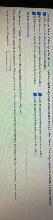 Why or why not? Calculate the net present value of the expansion.