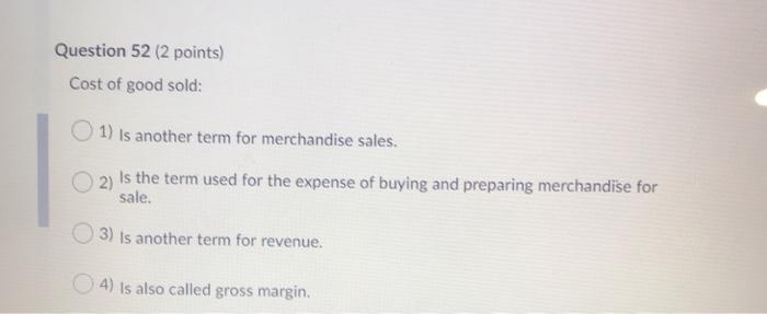 operating. Question 47 (2 points) Assets, liabilities, and equity accounts are not