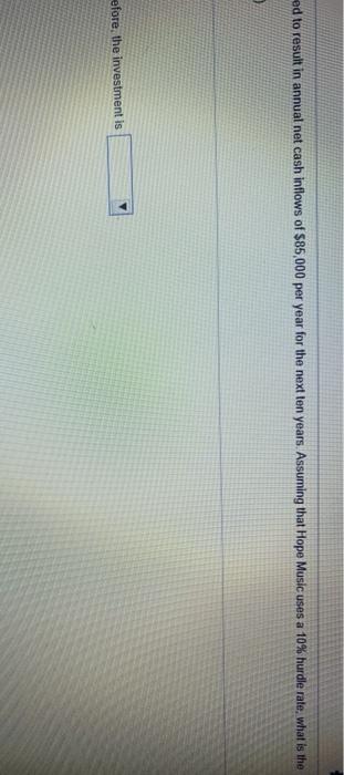 value. The studios are expected to result in annue net present value